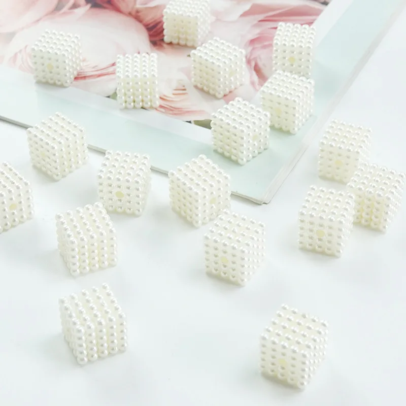 Wholesale DIY Handmade Earpiece Accessories ABS Imitation Pearl Ball Straight Hole Loose baroque pearl beads