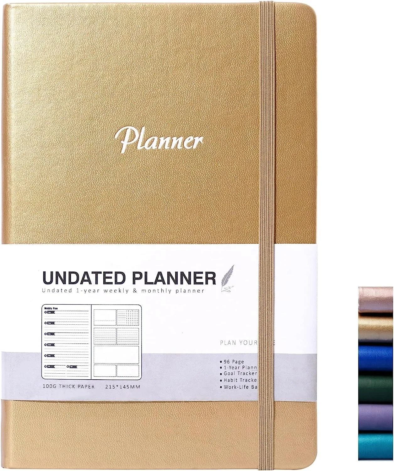 Stock undated planner page for daily life 12 month goal planner notebooks journal