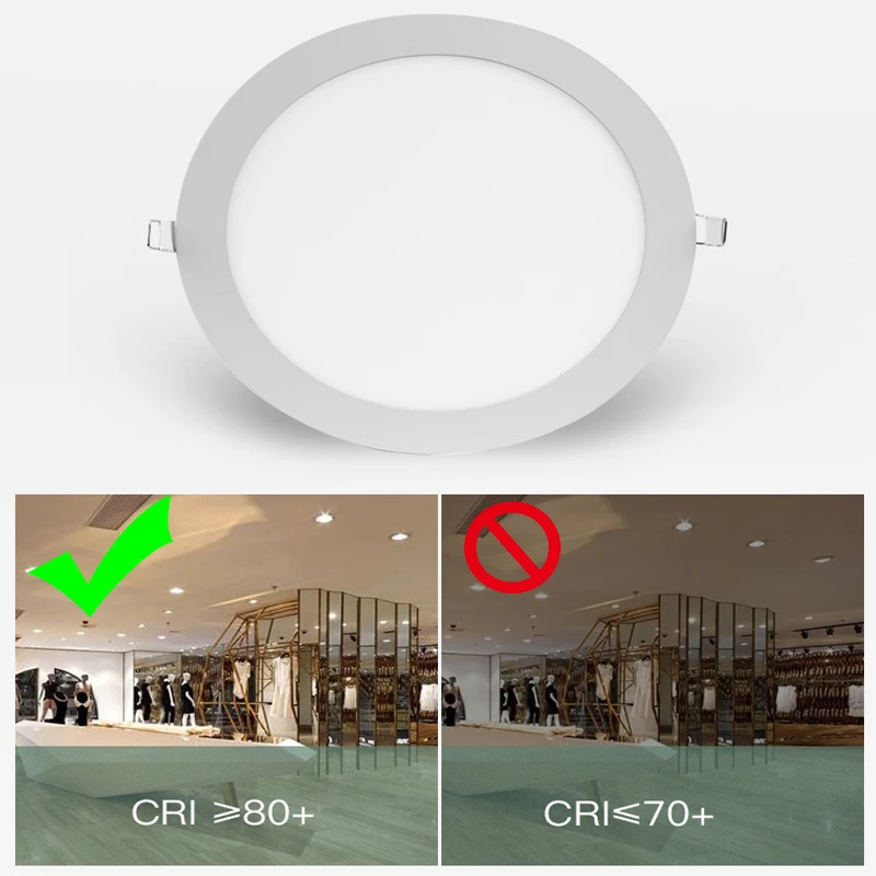 ultra slim round led panel light square 3w 4w 9w 12w 15w 18w 24w led ceiling downlight 85-265V