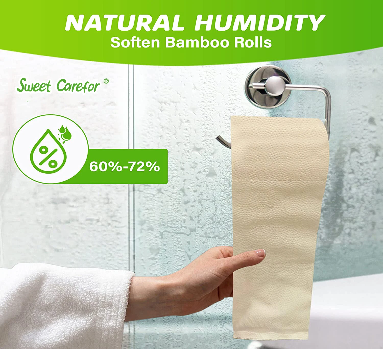 Custom Tissue Paper Factory Biodegradable Toilet Paper made of Unbleached Bamboo Fiber 100% Chlorine Free Eco-friendly 3-ply