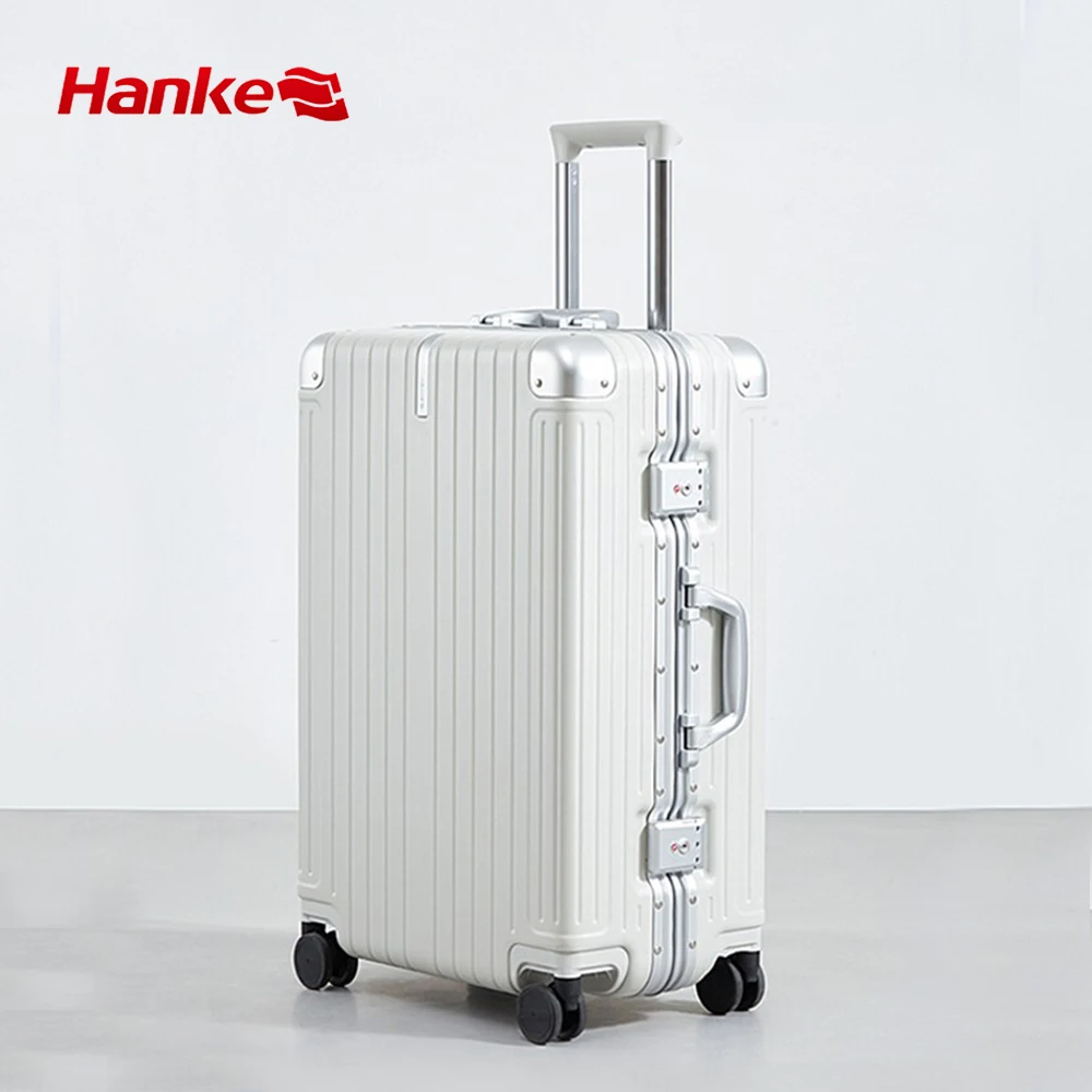 Hanke Aluminum Frame PC Trolley Luggage Koffer Bag Large Capacity Valise Wholesale Travel Luggage Suitcases Sets