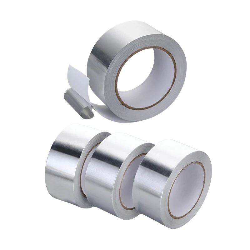 NQFIBER Self-Adhesive Waterproof Fireproof Self Adhesive Aluminum Foil Antislip Tape HVAC Antiflaming Aluminum Foil Sealant Tape