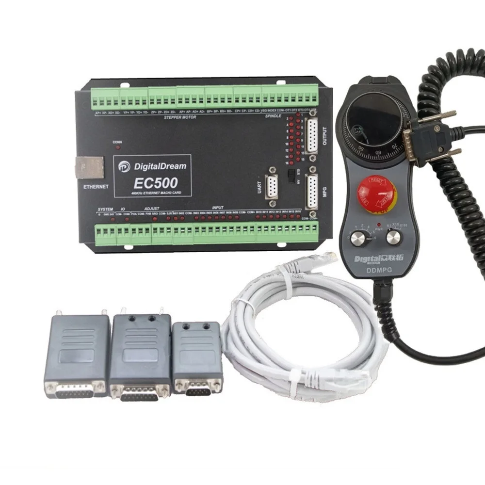 Mach3 Interface Board Ec500 CNC-Ethernet Motion Controller 460Khz 6 Axis Control Card For Cnc Engraving And Milling Machines