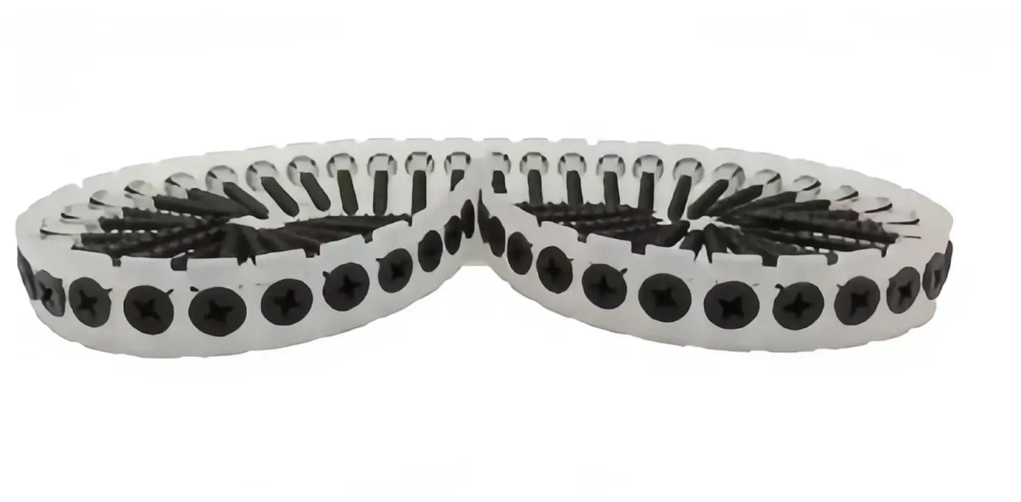 Drywall plastic strip nails 3.0x35mm zinc plated or Ruspert collated strip screws for drywall board