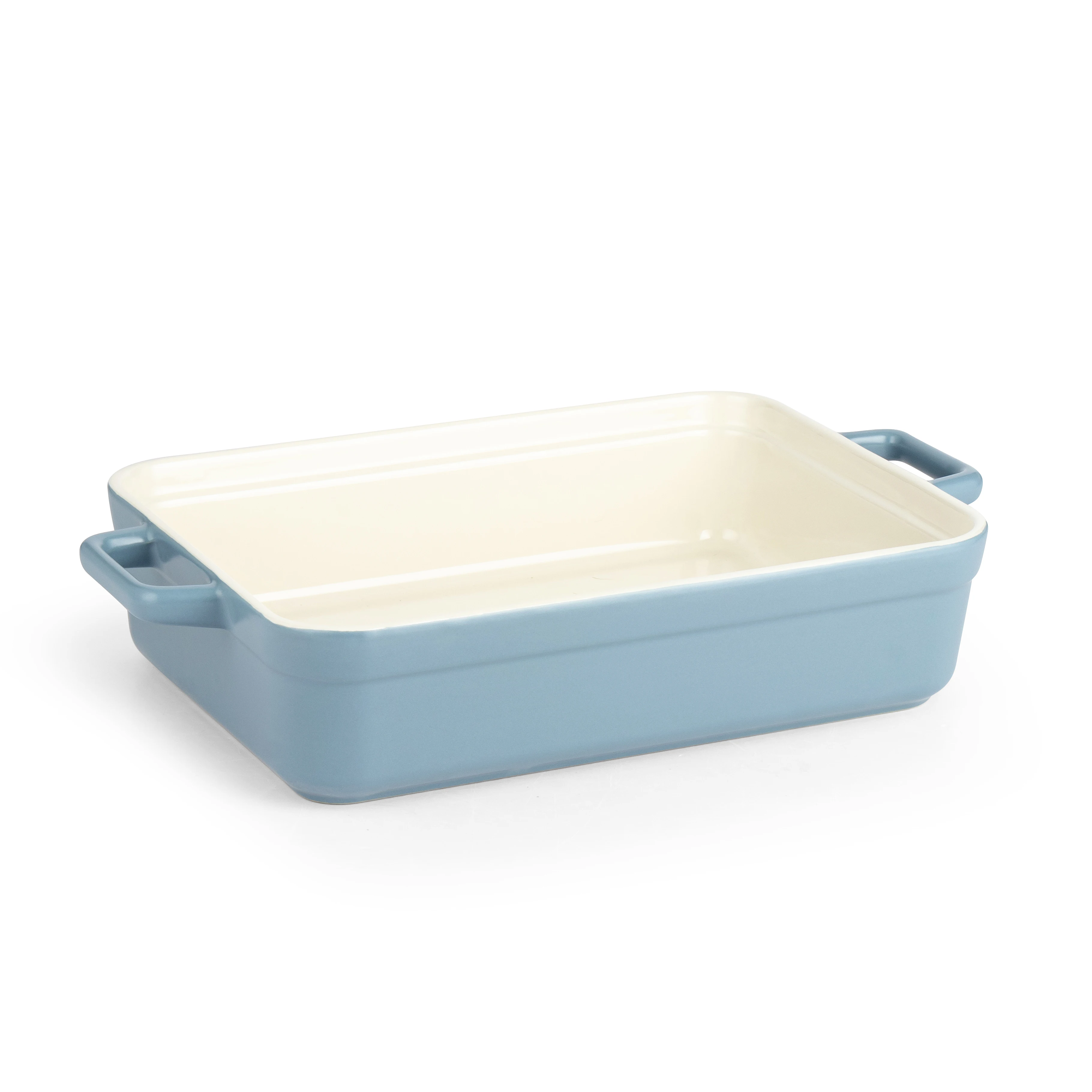 Custom bakeware kitchen glazed porcelain baking trays for oven large rectangular baking dish pan