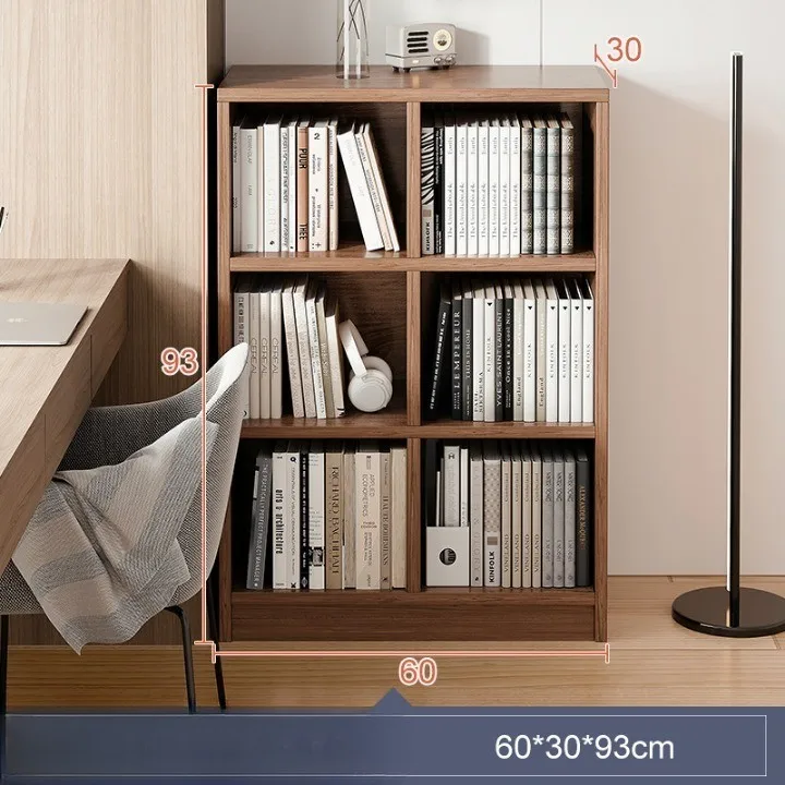 Simple eight-grid multi-layer bookshelf kitchen bookshelf low bookcase with storage rack can be used for home or office reading