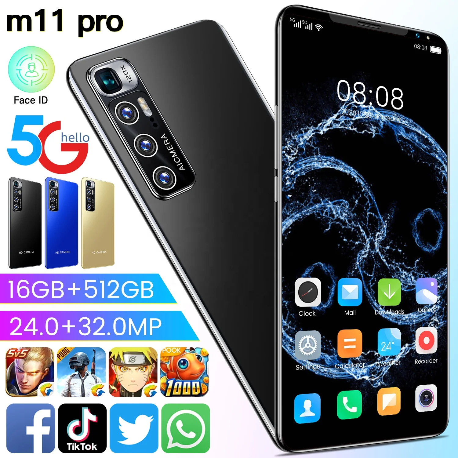 2021 Factory Wholesale Price New Hot-sale M11 Plus Original Unlocked Smartphone 3G 4G 5G AMOLED Screen Mobile Phones