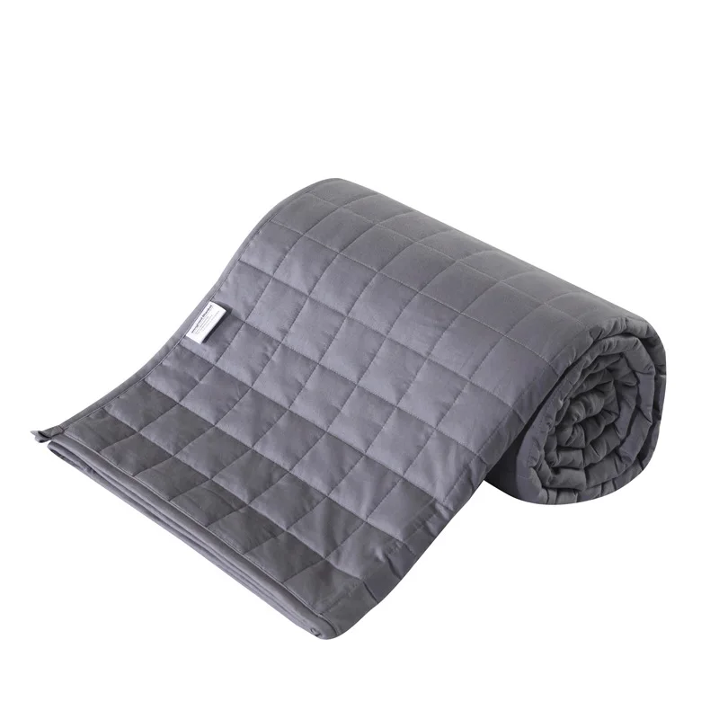 Wholesale 2022 Custom Queen Size 15lbs 20lbs Organic Cotton heavy thick Adult glass beads Weighted Blanket for winter 8 kg
