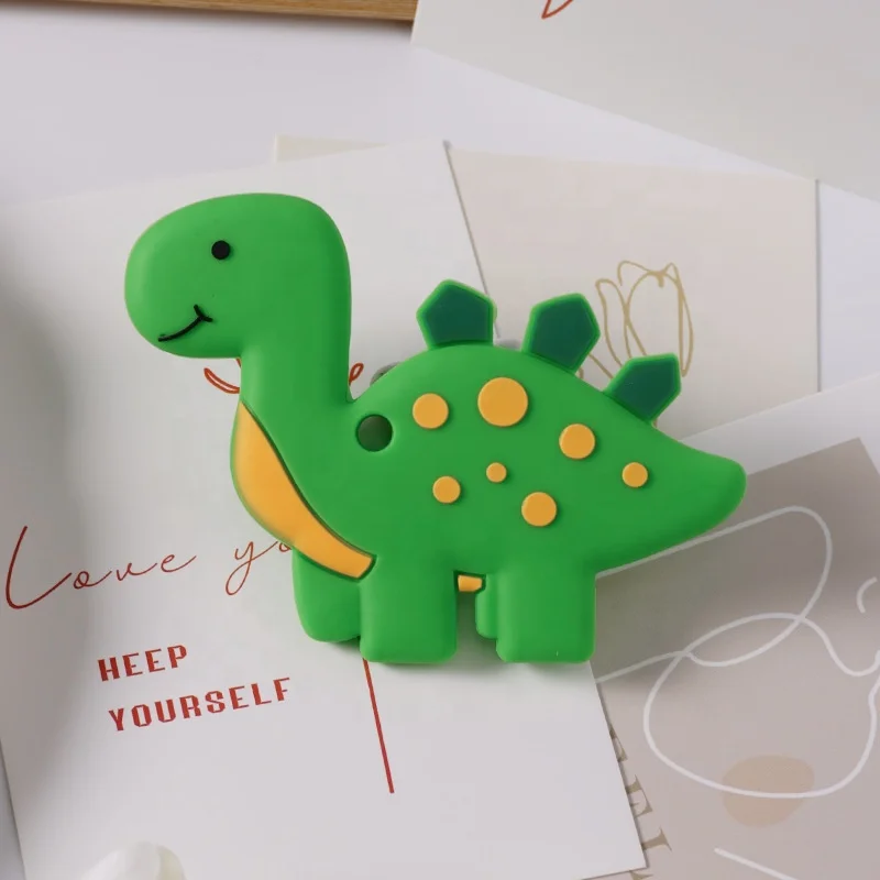 Hot Sales Dinosaur Shape Baby Sensory Teether 100% Food Grade Silicone Teether Toys Newborn Chewed Teething Toys