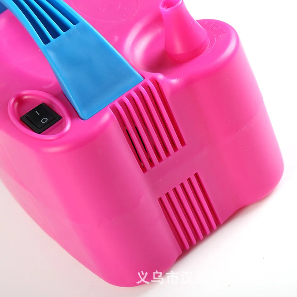 New hot selling electric inflatable pump toys use printable logo double hole electric balloon machine