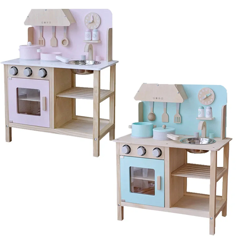 Детский игровой домик, кухня, Детская Веселая деревянная мебель, кухня, игровые Игрушки