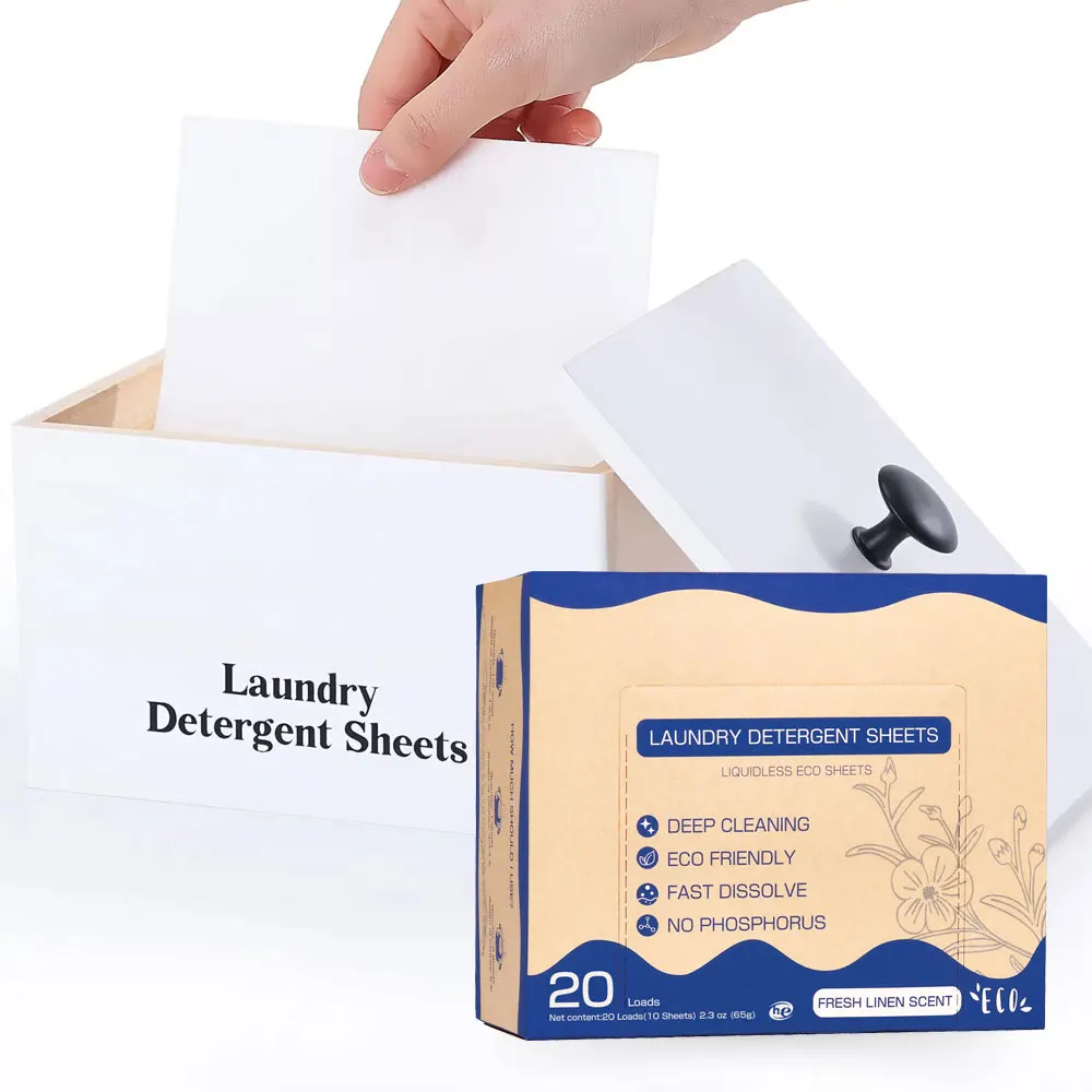 Paraben-Free Laundry Detergent Strips Lightweight Laundry Detergent Sheets Travel Size