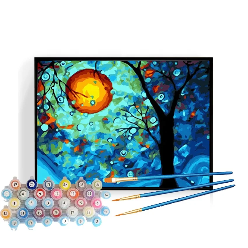 Artwork Scenery For kids Wall Arts New Design Canvas Painting House Decoration Art Wall Decor Oil Painting By Number