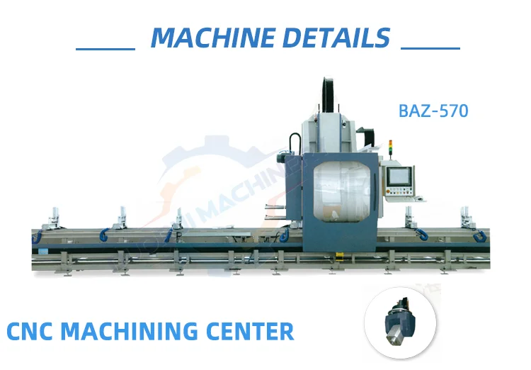 Machine Center Drilling Milling And 3 Heads Aluminium Profile 3-Axis Processing Upvc Centres Aluminum Cnc Machining