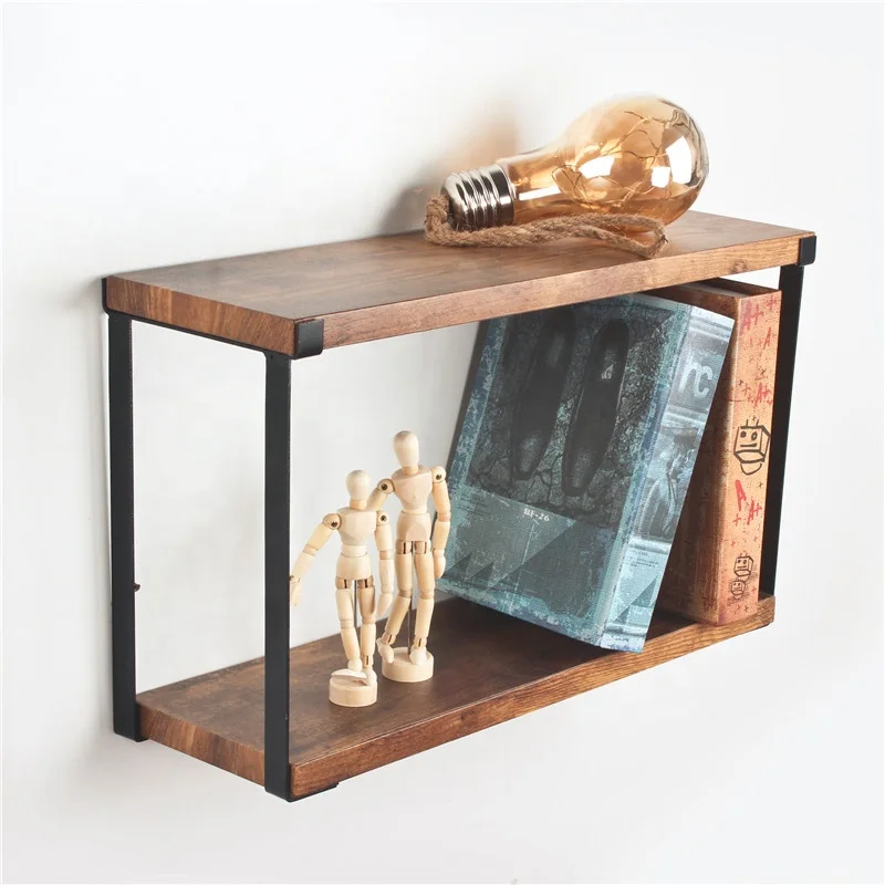 Industrial Decorative Wall Rack Hanging Rack Floating Book Shelf Wall Shelf Bracket