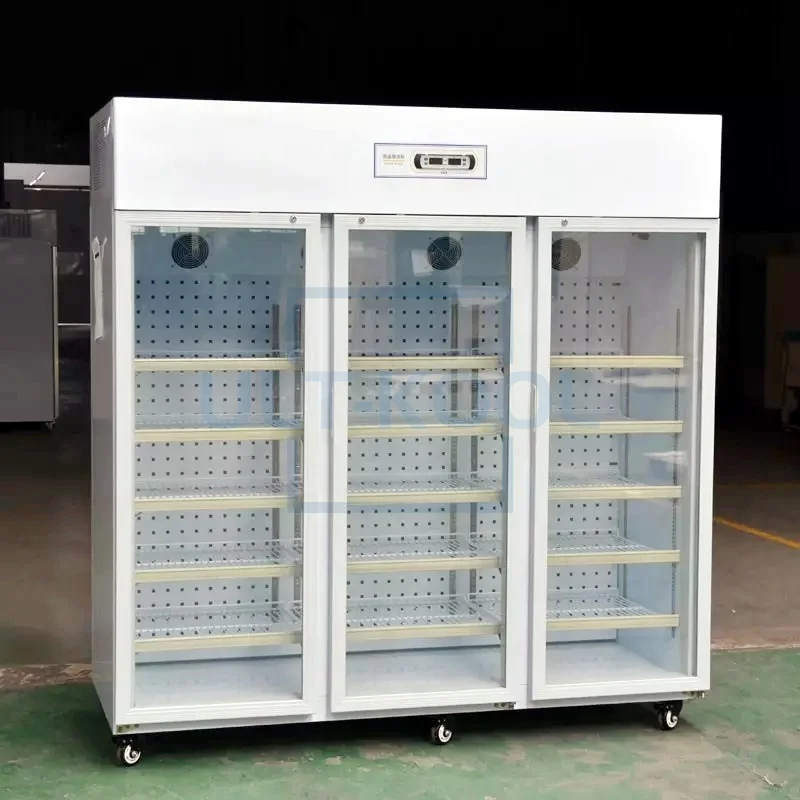 8~20 Degree Large Glass Doors Cheap Pharmacy Refrigerator
