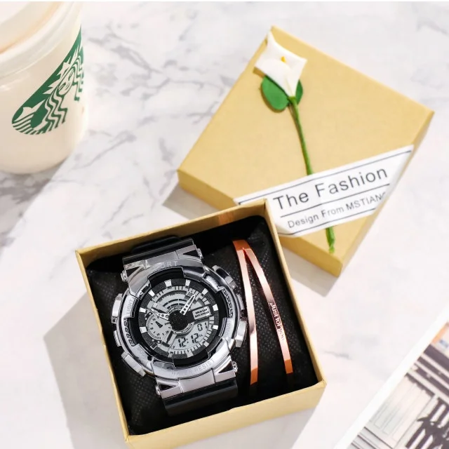 Raymons KD-903 wholesale GOLD PLATE cold light digital shock watch led sports wrist watches multifunction big watches