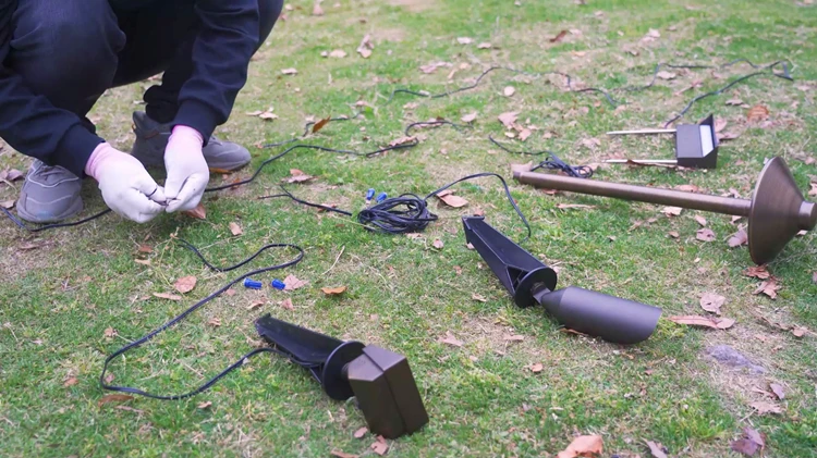 Ledstory Garden Exterior Wired Led Brass Outdoor Landscape Lighting  Path Light LED 12v