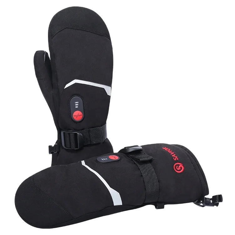 Winter Warm Heating Mitten Gloves 7.4V Rechargeable Battery Powered Thermo Electrical Heating Gloves For Skiing