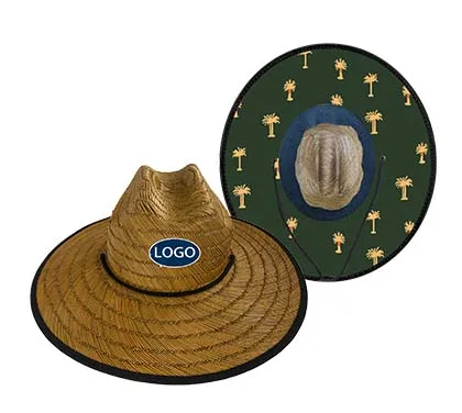 Оптовая продажа на заказ летние спасатели вышитые соломенные шляпы фермера