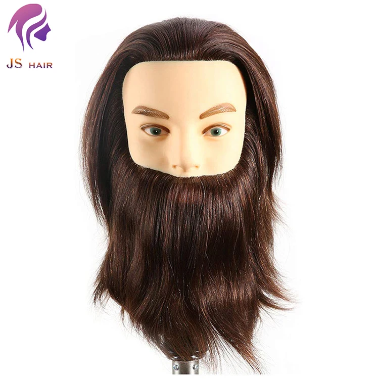Barber Training Head Human Hair Male Mannequin Head for Sale,Male 100% Real Human Hair Mannequin Practice Doll
