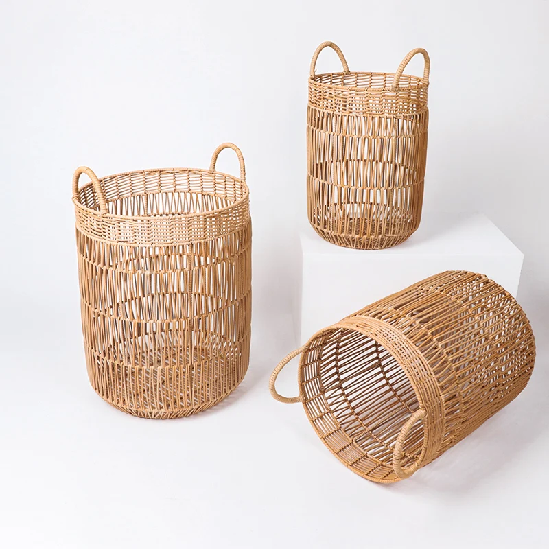 Other Storage Basket Plastic & Teen Storage Organizers and Storage Home Hand Woven Tall Round Kids Handmade Multifunction 5pcs