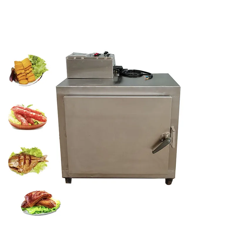 Commercial electric and charcoal smoked meat curing fish making smoker oven machine