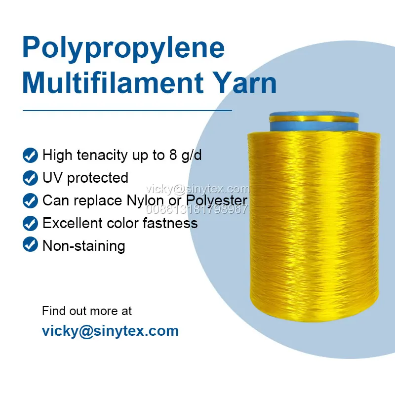 Made In China High Tenacity PP Fibrillated Yarn 450D Black Polypropylene FDY Filament Yarn Competitive Price Sustainable