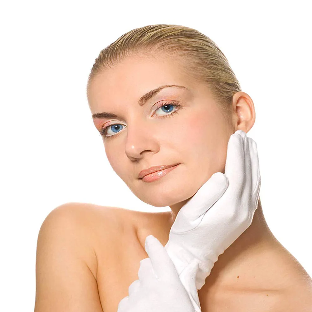 All Size Household Art Serving Archival Cleaning Eczema Therapy Dry Hands Skin Beauty White 100% Cotton Gloves To Moisturize