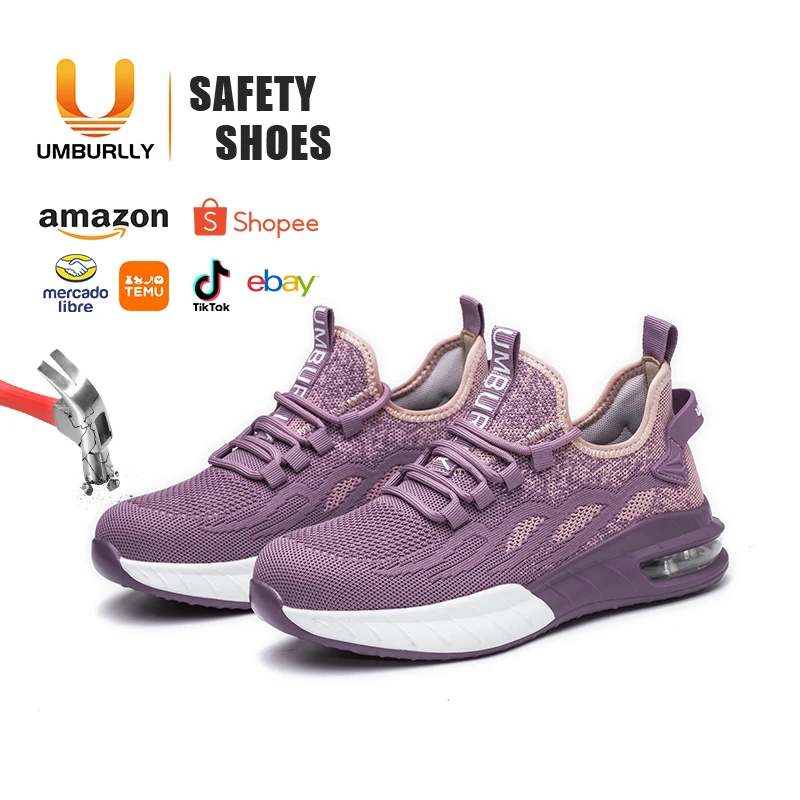 Safety Trainers with Steel Toe Cap for  Women  Lightweight Comfortable Safety Shoes Work Trainers with shoes safety steel toe