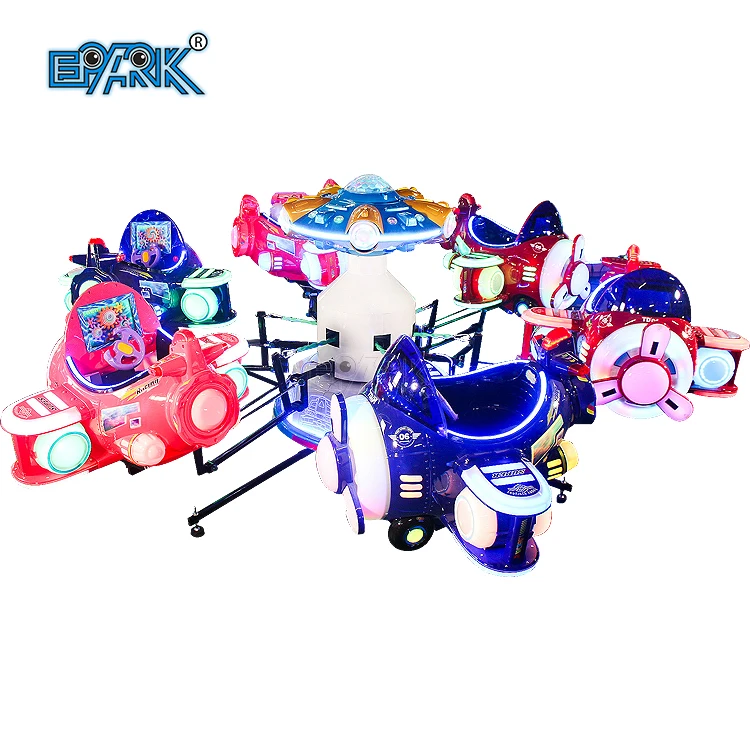 Amusement Park Kids Swing Chair 6 Seats Aircraft