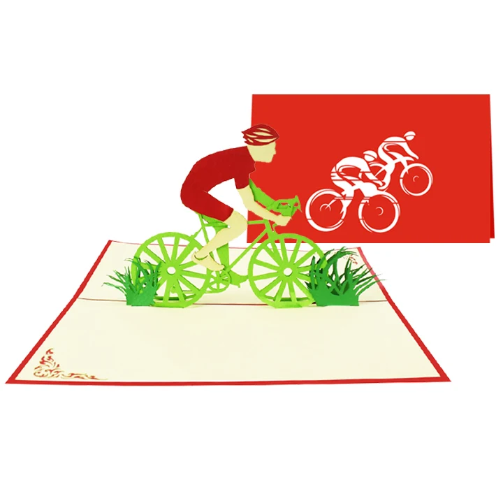 Tour de France 3D Sport Greeting Pop up card Kirigami Wholesale Vietnam Handmade Craft Gift Cheap Price