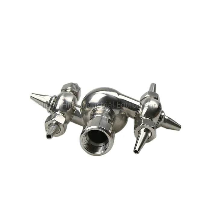 Double Circulating Bull Horn Type Thread Male Water Driven Tank Cleaner Spray Cleaning Ball stainless steel fittings