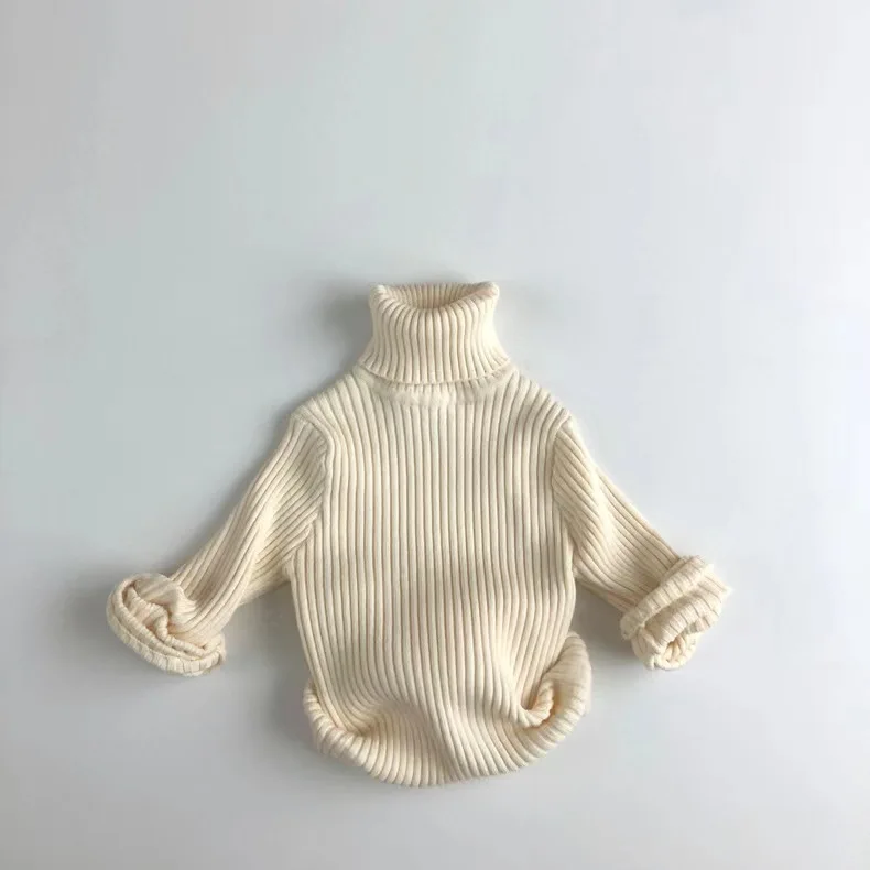 1-6 Years Old Girls Winter Turtleneck Sweater Clothes 2023 Autumn Boys Children Clothing Pullover Knitted Solid Kids Sweaters