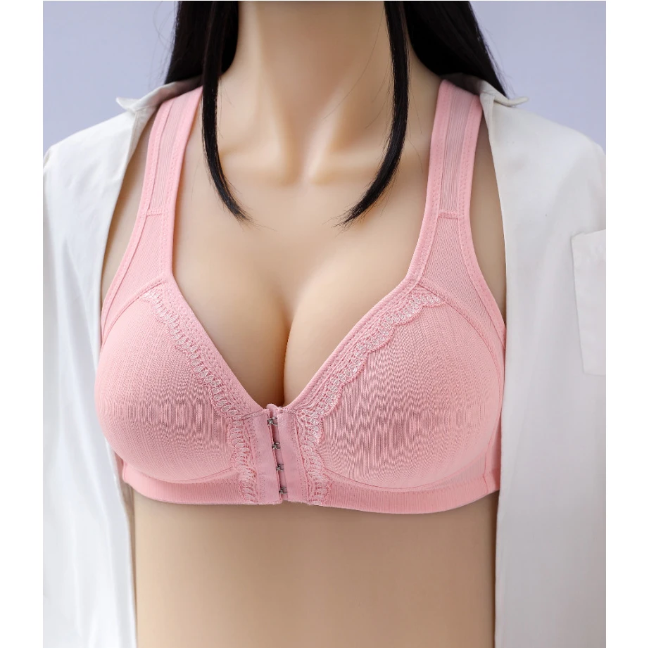 Factory Wholesale Plus Size Underwear Front Buckle Soft and Adjustable Open Cup Bra for Ladies