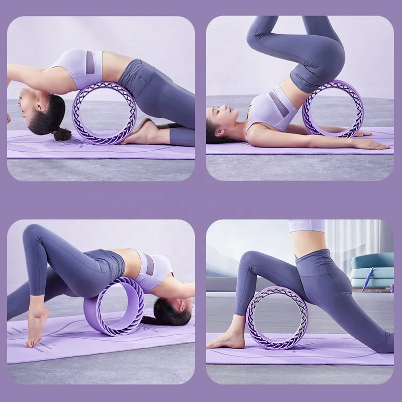 Gym Home Fitness Back Roller Pilates Yoga Aids Exercises Yoga Wheel for Leg Back Waist