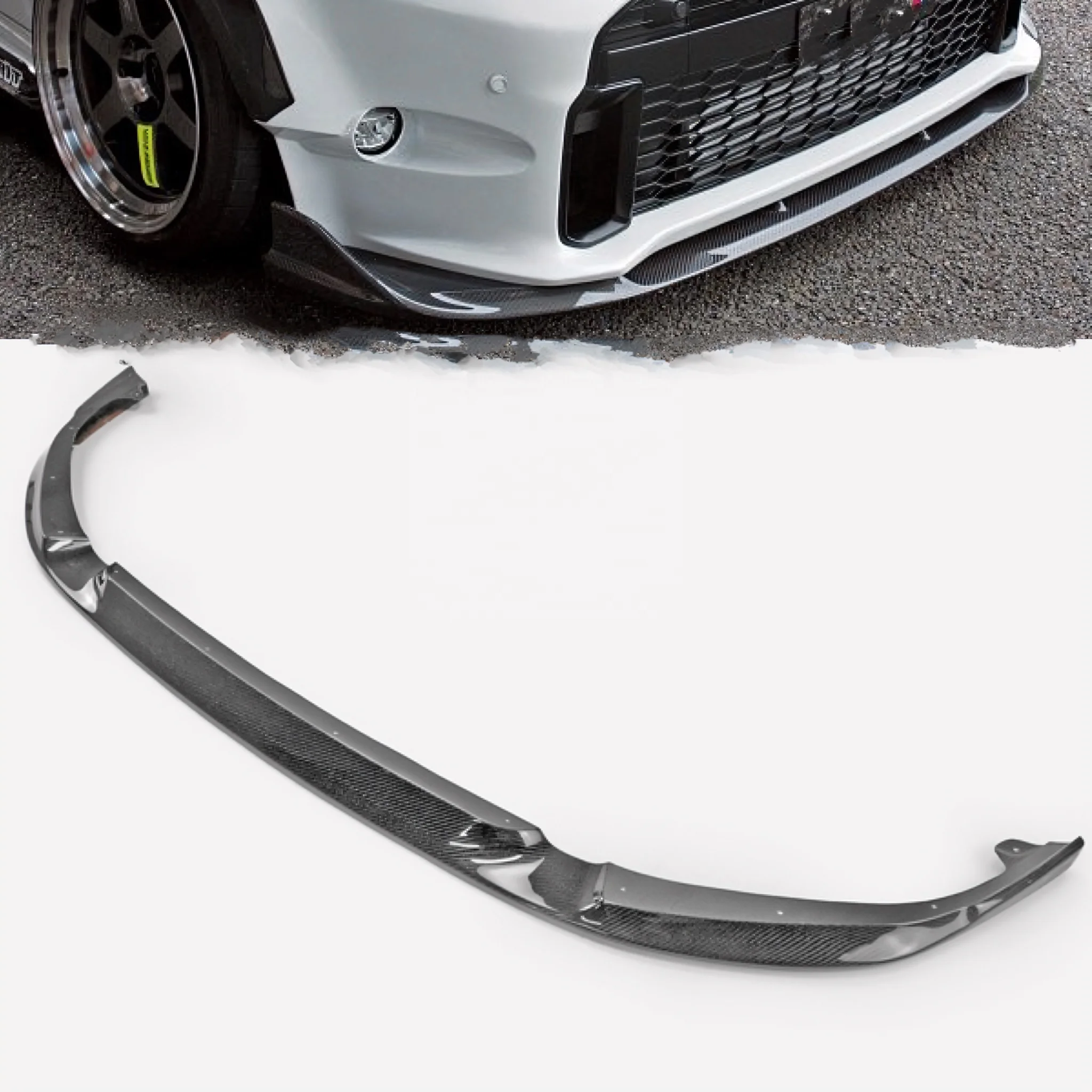 Fits for Toyota GR Yaris GXPA16 GV Type Front Lip Spoiler Carbumper lip for GR Yaris