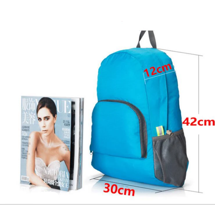 Promotional Cheap Outdoor Travel light Folding Back Pack Polyester Foldable Backpack In Stock