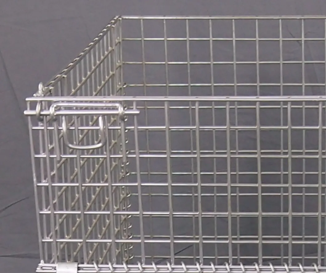 BHK35 stackable Steel Wire Mesh Rolling Cages container For material easy storage with high quality