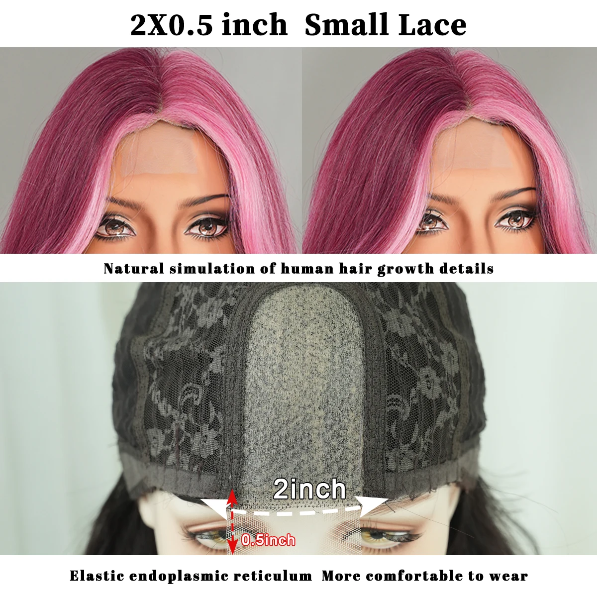 28 Inch Lace Front Purple and Pink Long Wavy Wigs for Women Heat Resistant Synthetic Hair Wig Curly HD Lace Wig Peluca Cosplay