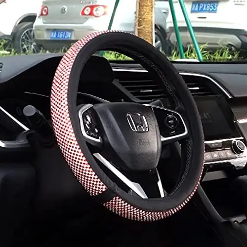Bling set with Rhinestones Crystals Car Anti-skid Durable Diamond no drop Automotive Interior Steering Wheel