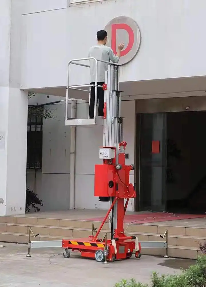 GTWY1-6 manlift алюминиевый сплав гидравлическая портативная одноместная подъемная платформа электрическая