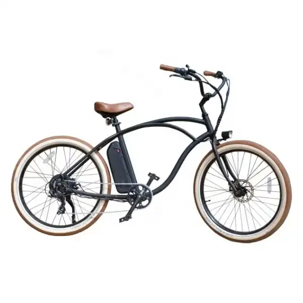 Vintage Electric 26 Inch Bicycle Electric City Bike 48V 500W Ebike Electric Beach Cruiser Electric Bike