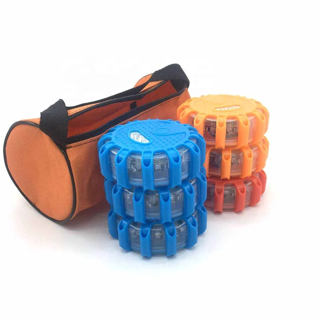 Road Safety Strobe LED Warning Light Car Obstacle Rotating Emergency Orange Traffic Warning Light