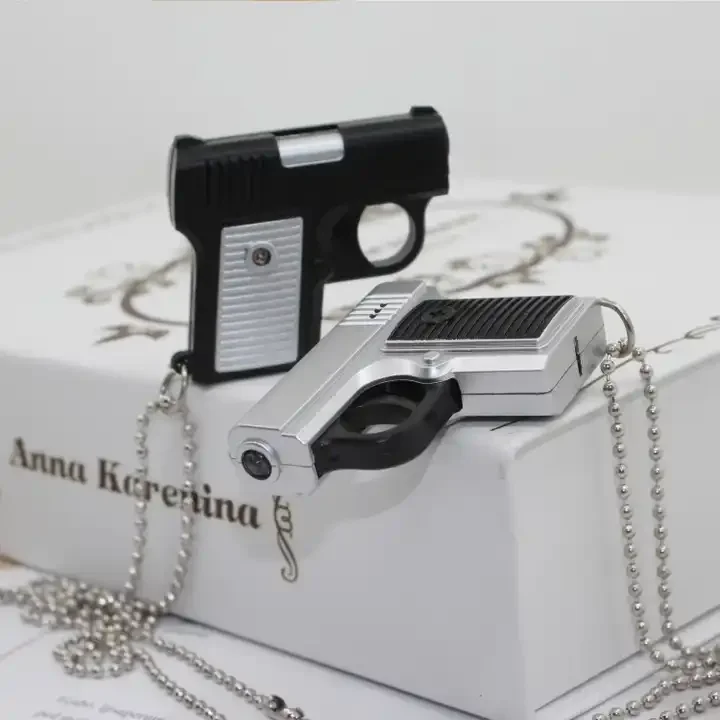 New Promotional Children Toy Plastic LED Hand Gun Keychain with Light and Sound Guns And Weapons Army Keyring light