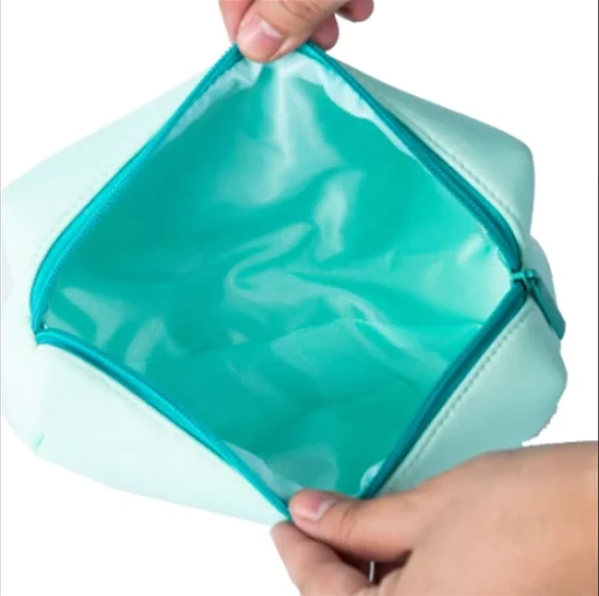 Custom Offset Printing Surface 600D Polyester Cosmetic Makeup Bag