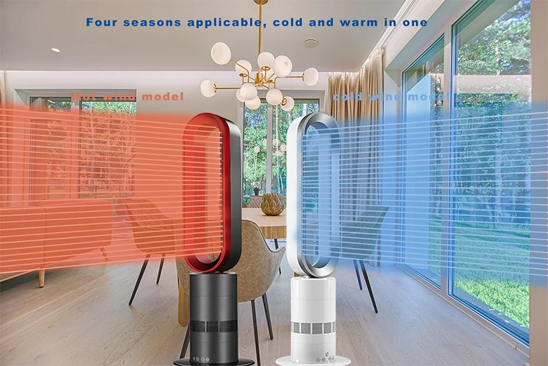 Wholesale Smart Home High Quality Air Cooling Safety Tower household Electric Heater And Cooler bladeless Fan