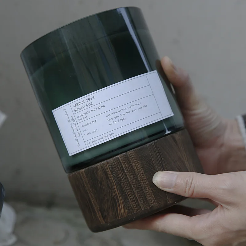 OEM factory Multi-Fragrance buy small  merry mimosa scented wood wick soy wax candles supplies in bulk