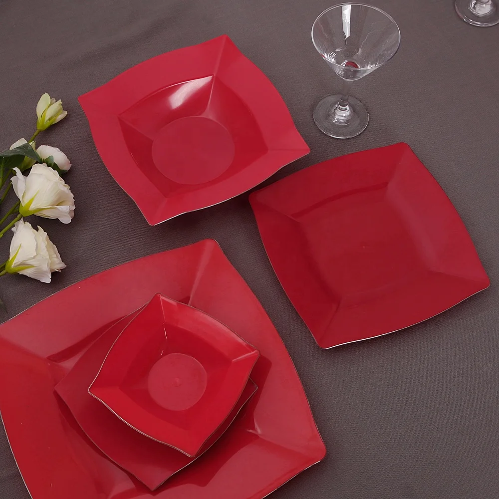 
Commerical Red Embossed Premium Plates 