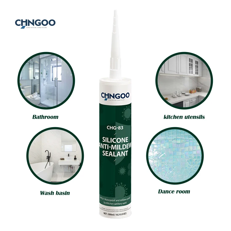CHNGOO Anti bacterial  good quality white 300 ml Anti-Mildew sealant with wide application range